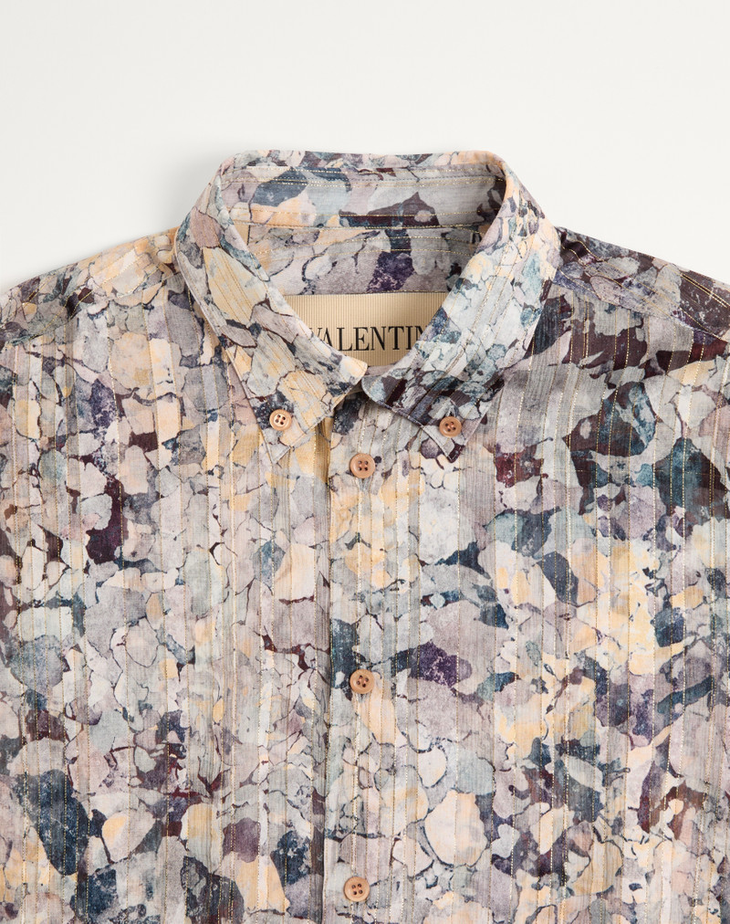 VALENTINO SILK AND LUREX SHIRT WITH ALL-OVER URBS PRINT 8