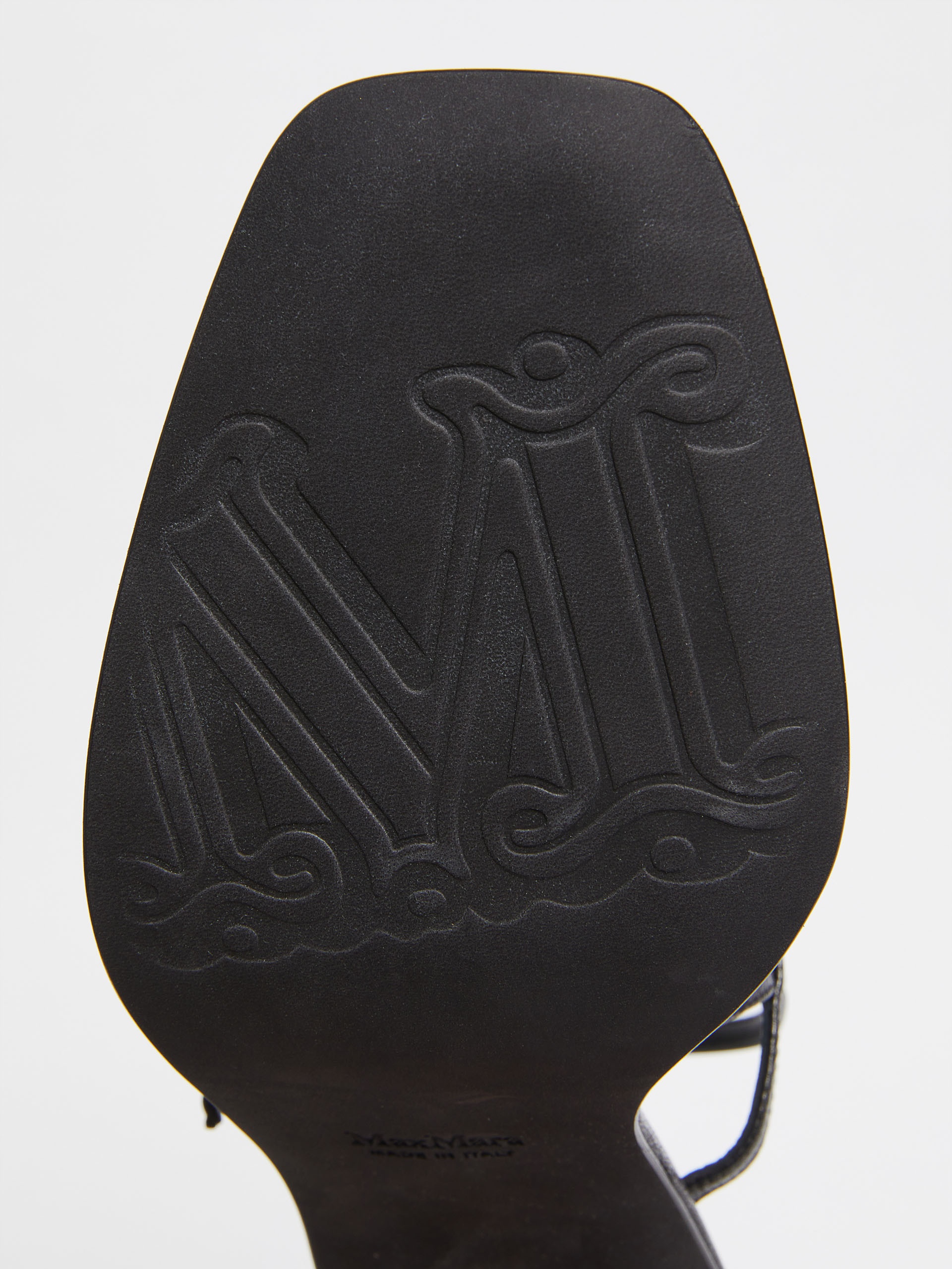 STRAW Nappa-leather sandals - 5