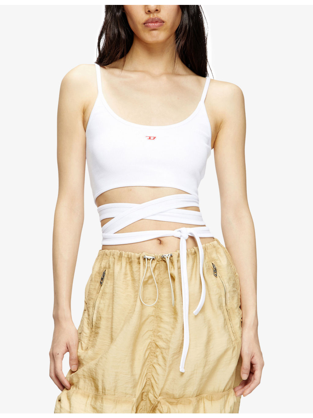 T-Leya-Tail Wrap-Around Cotton-Jersey Top - 3