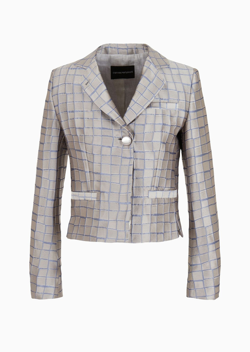 Mock-croc jacquard jacket 1