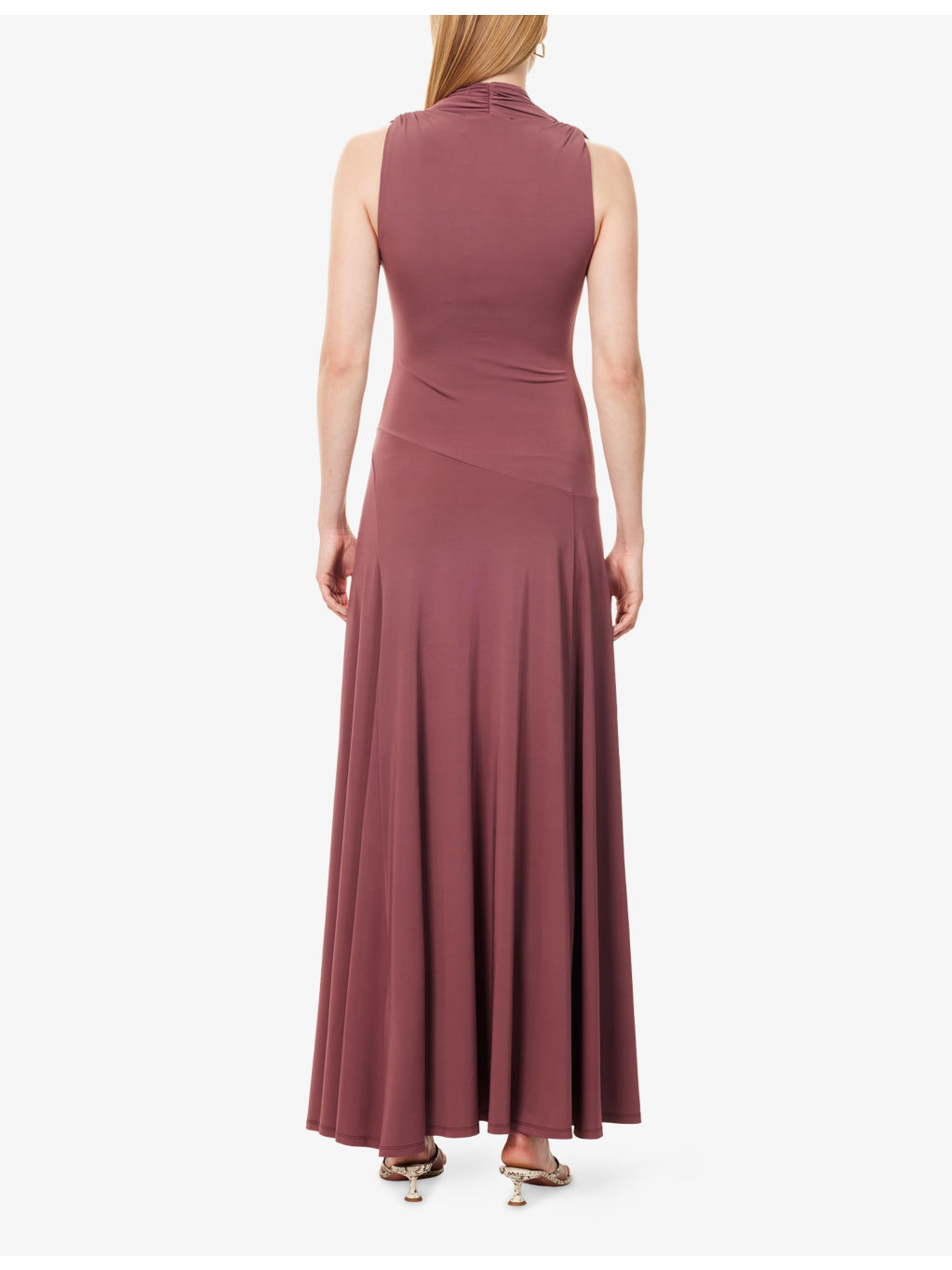 Vina V-Neck Stretch-Jersey Maxi Dress - 4