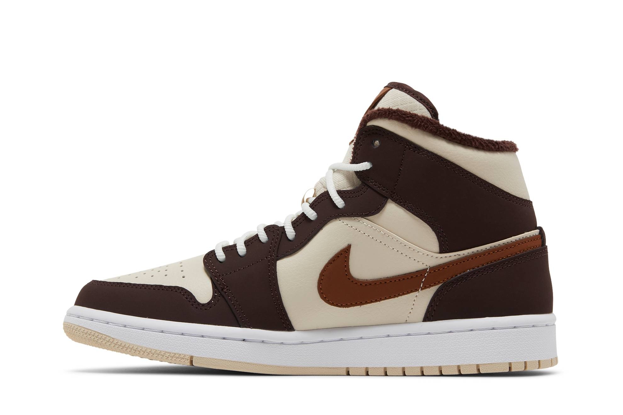 Wmns Air Jordan 1 Mid SE 'Cream Dark Chocolate' - 3