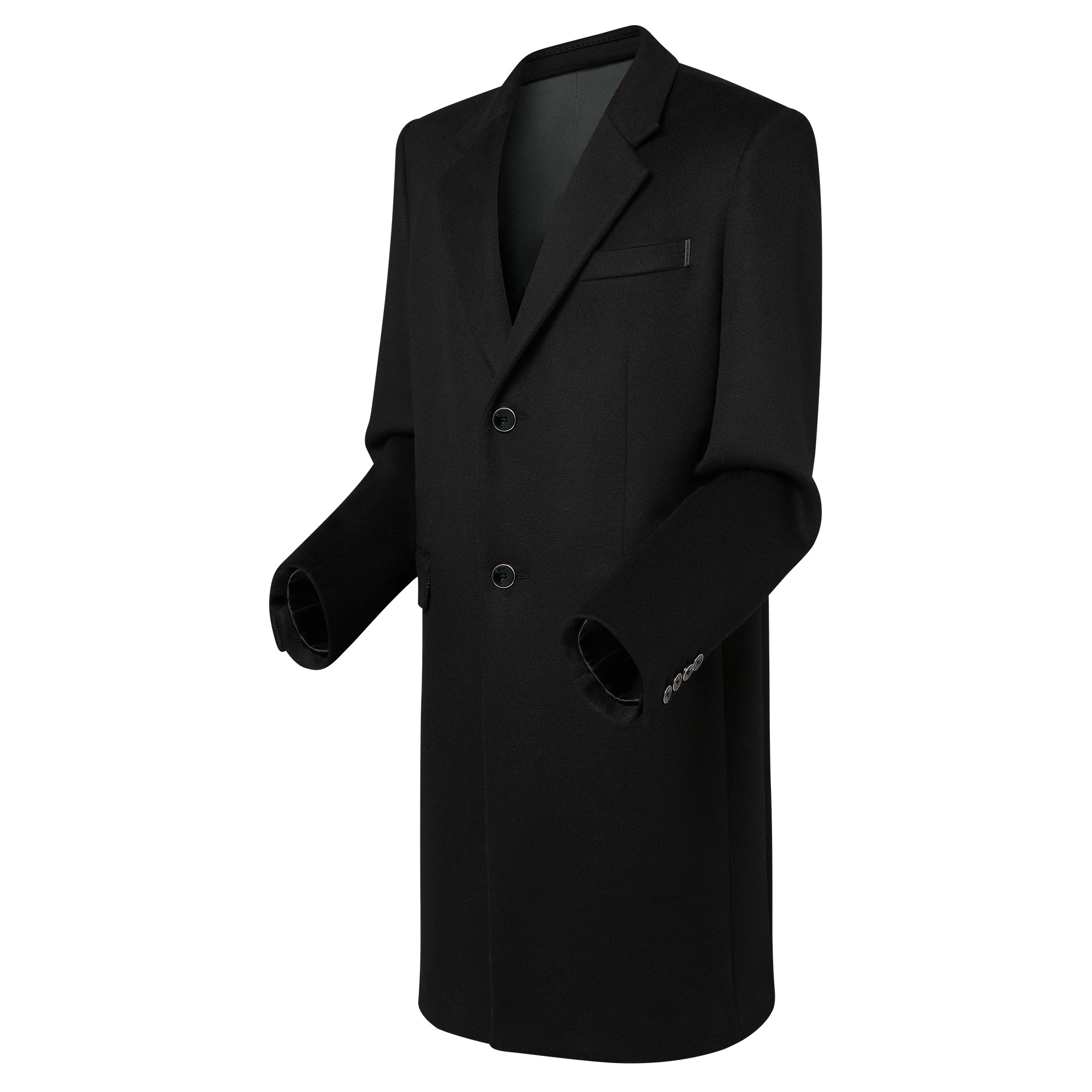 Single-Breasted Tailored Cashmere Coat - 2