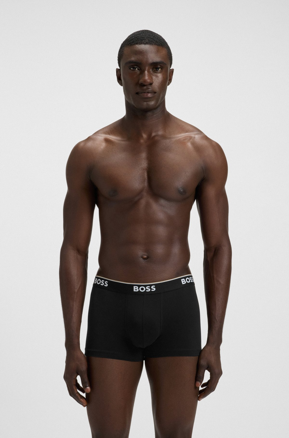 THREE-PACK OF STRETCH-COTTON TRUNKS WITH LOGO WAISTBANDS - 6