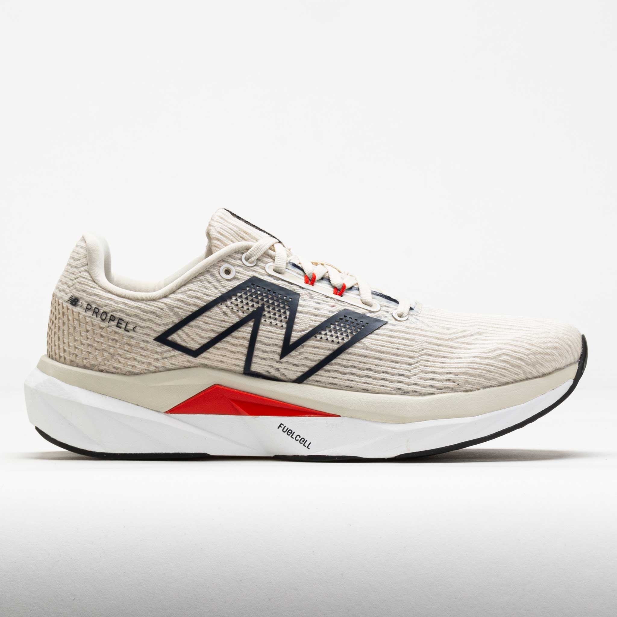 New Balance FuelCell Propel v5 Men's Linen/NB Navy/Neo Flame - 1