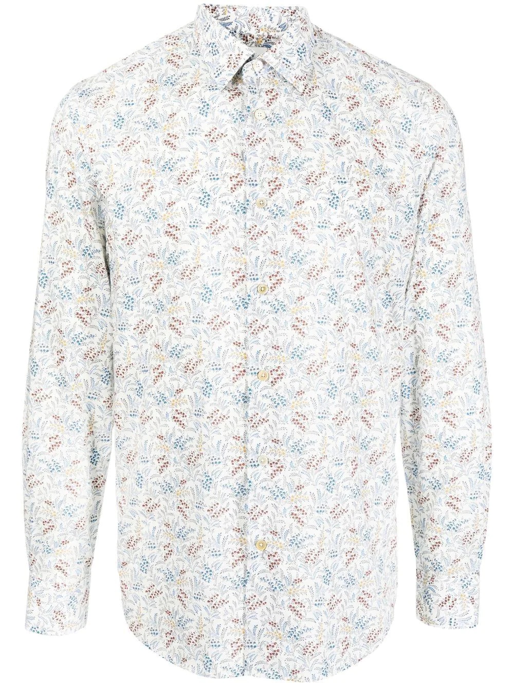 floral-print organic cotton shirt - 1