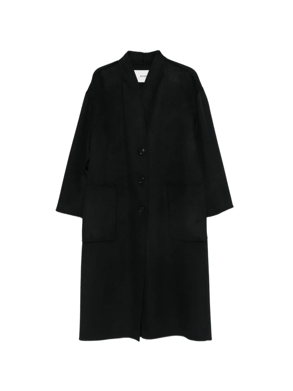 single-breasted wool coat - 1