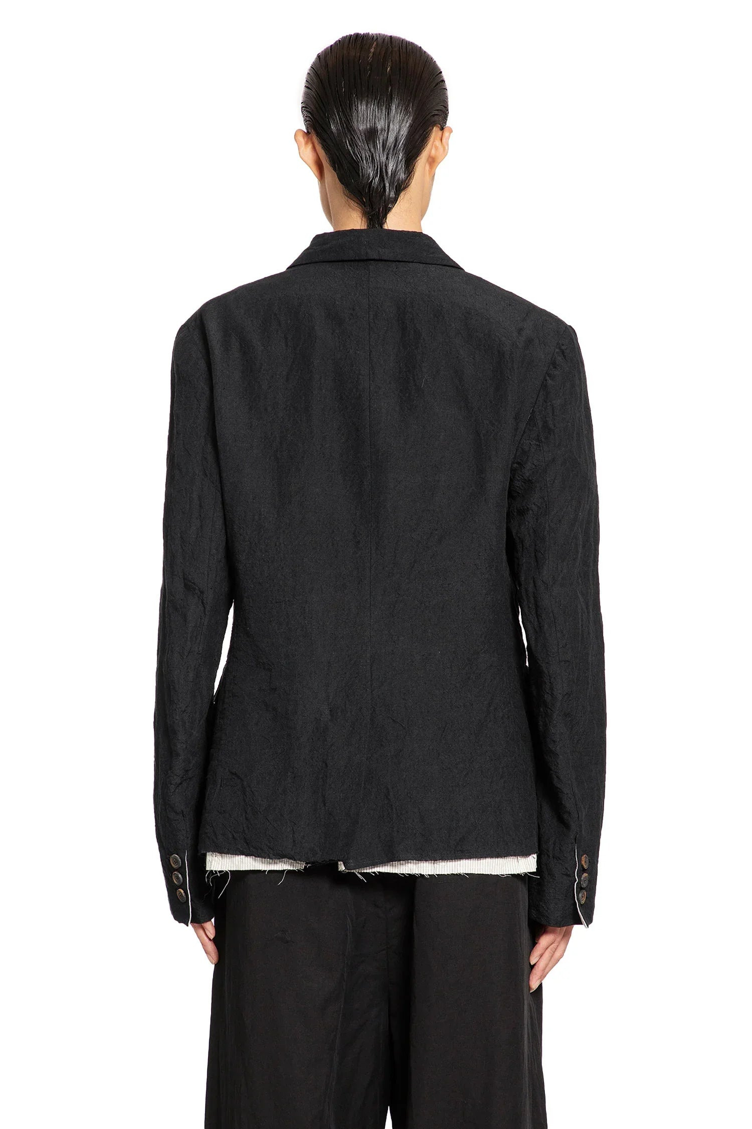 Cropped Doube-breasted Blazer - 4