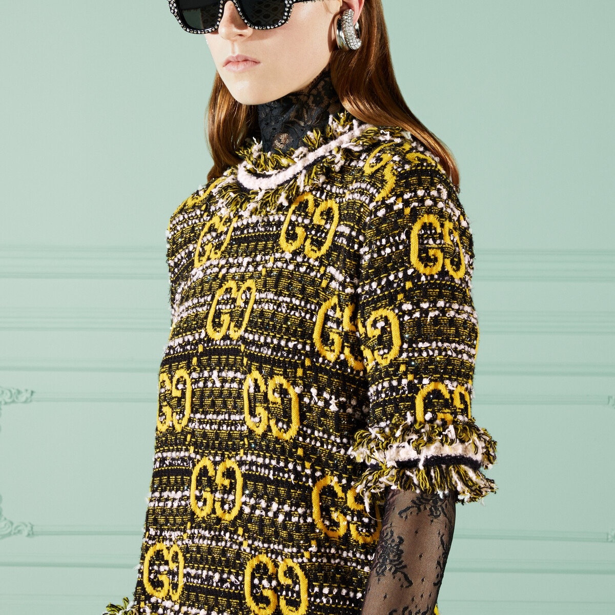 GUCCI Wool mohair GG dress | REVERSIBLE
