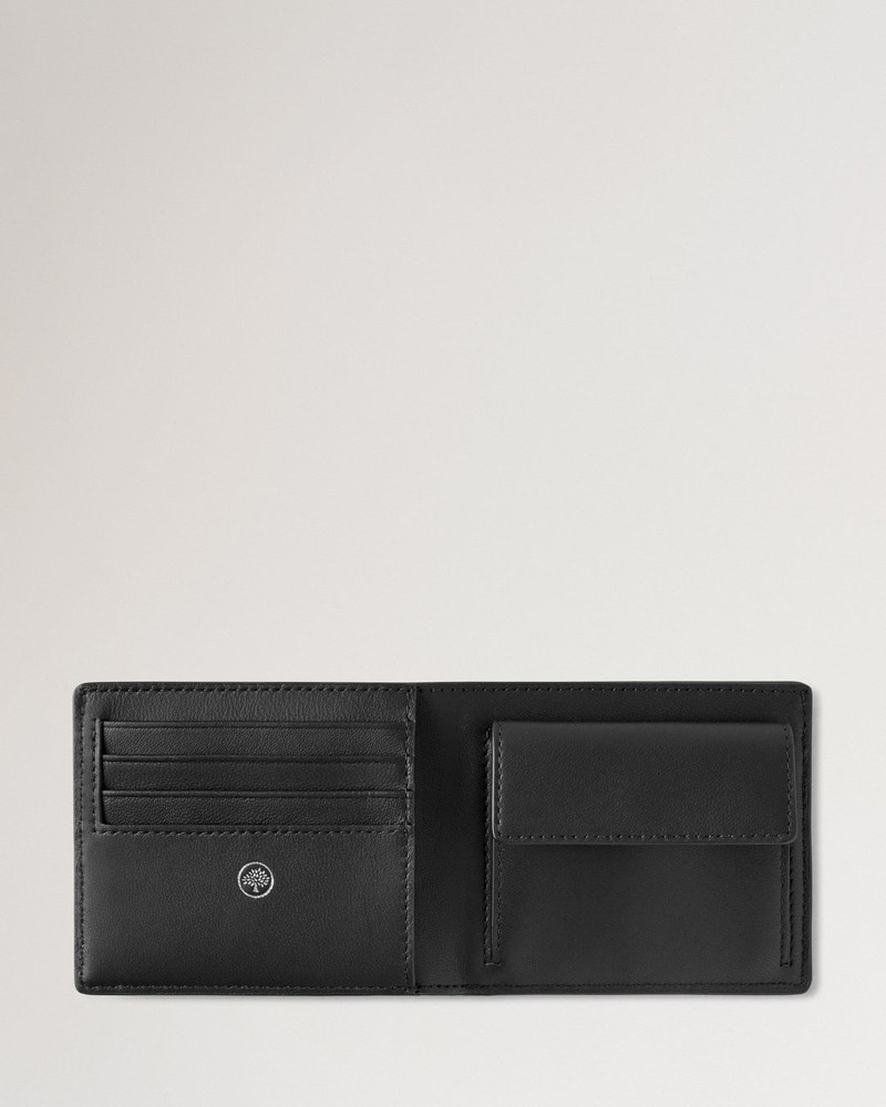 Mulberry Heritage Bifold Coin Wallet Black Small Classic Grain outlook
