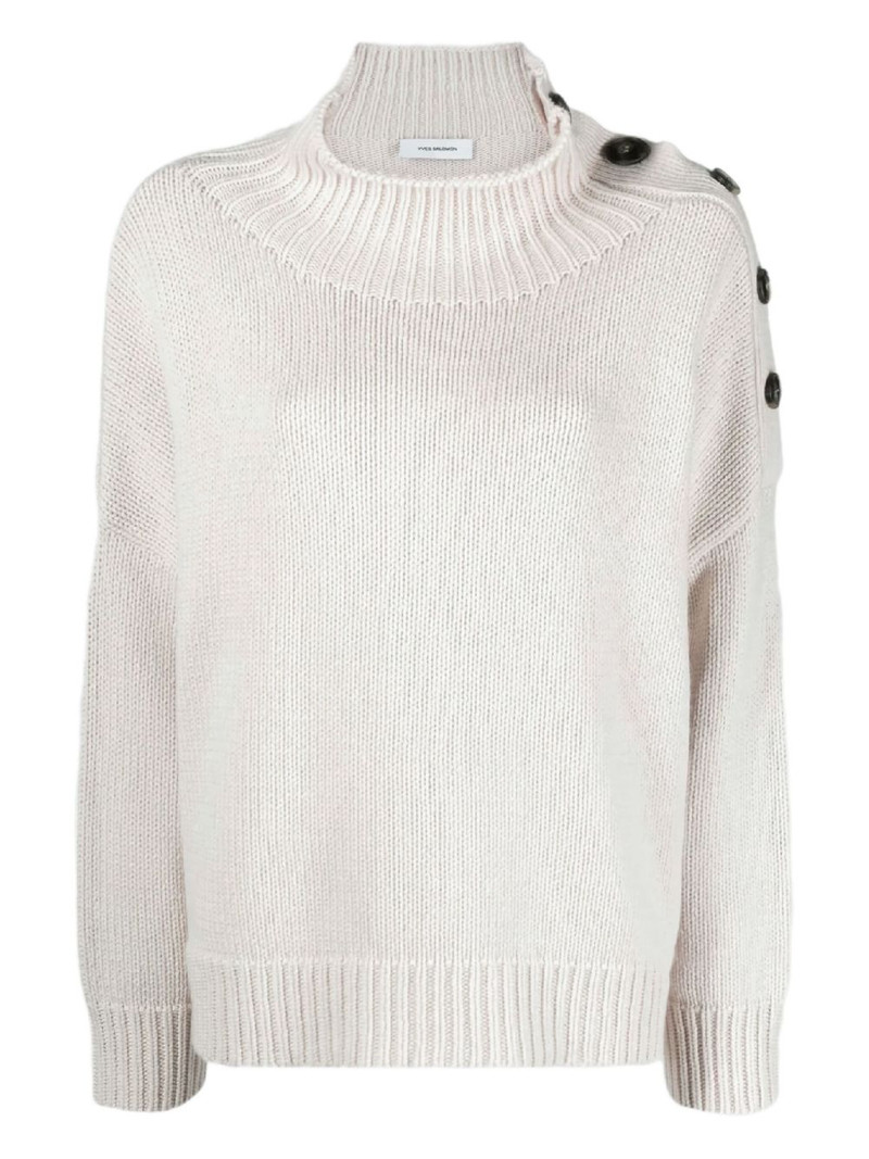 button turtleneck sweater 1