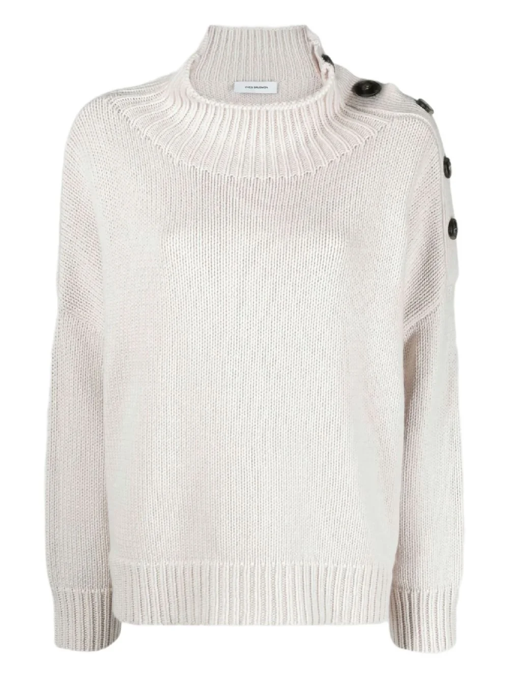button turtleneck sweater - 1