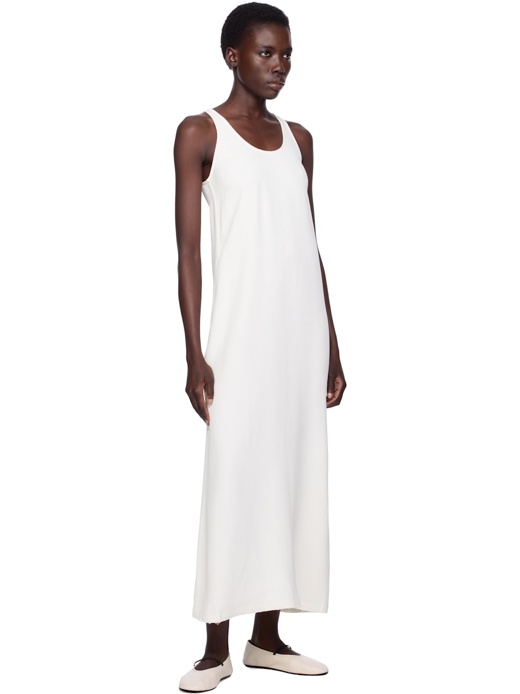Off-White Scoop-Neck Sablé Midi Dress - 4