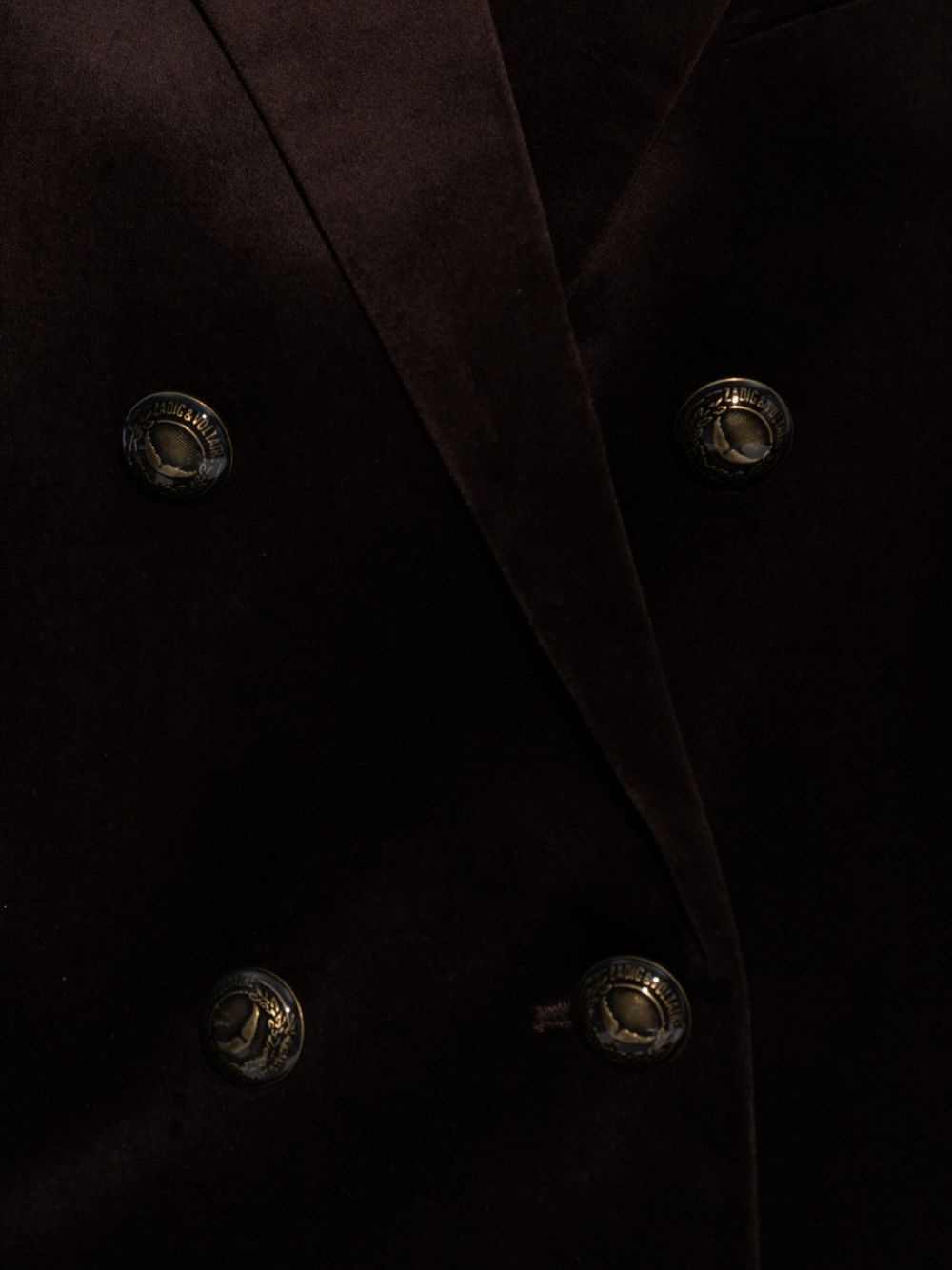 double-breasted velvet blazer - 5
