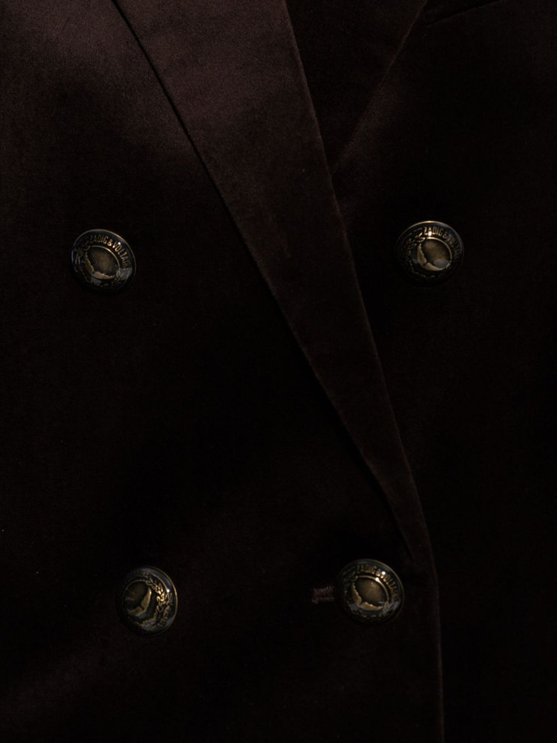 double-breasted velvet blazer 5