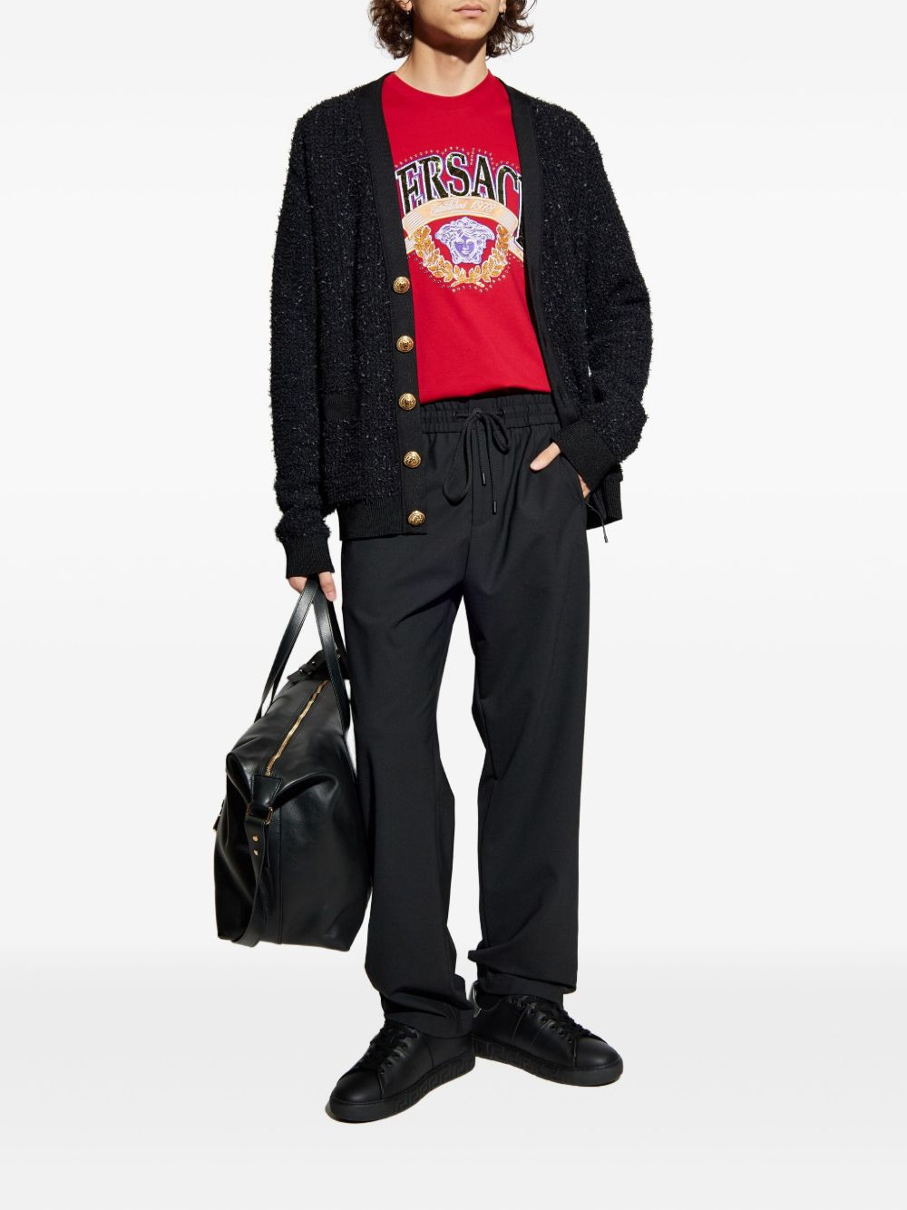 lion-head buttoned cardigan - 2