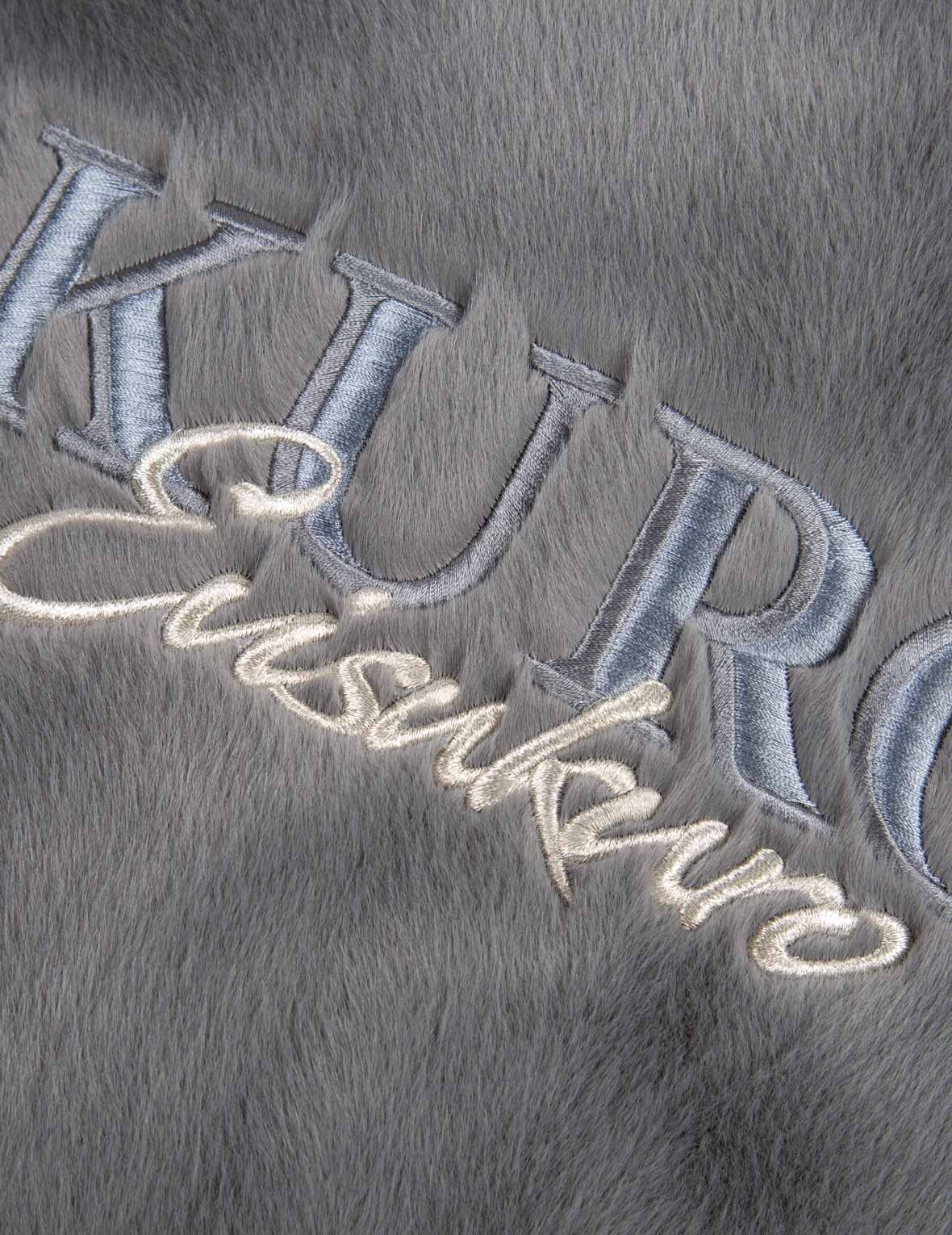 Logo Embroidered Faux Fur Coat - 8