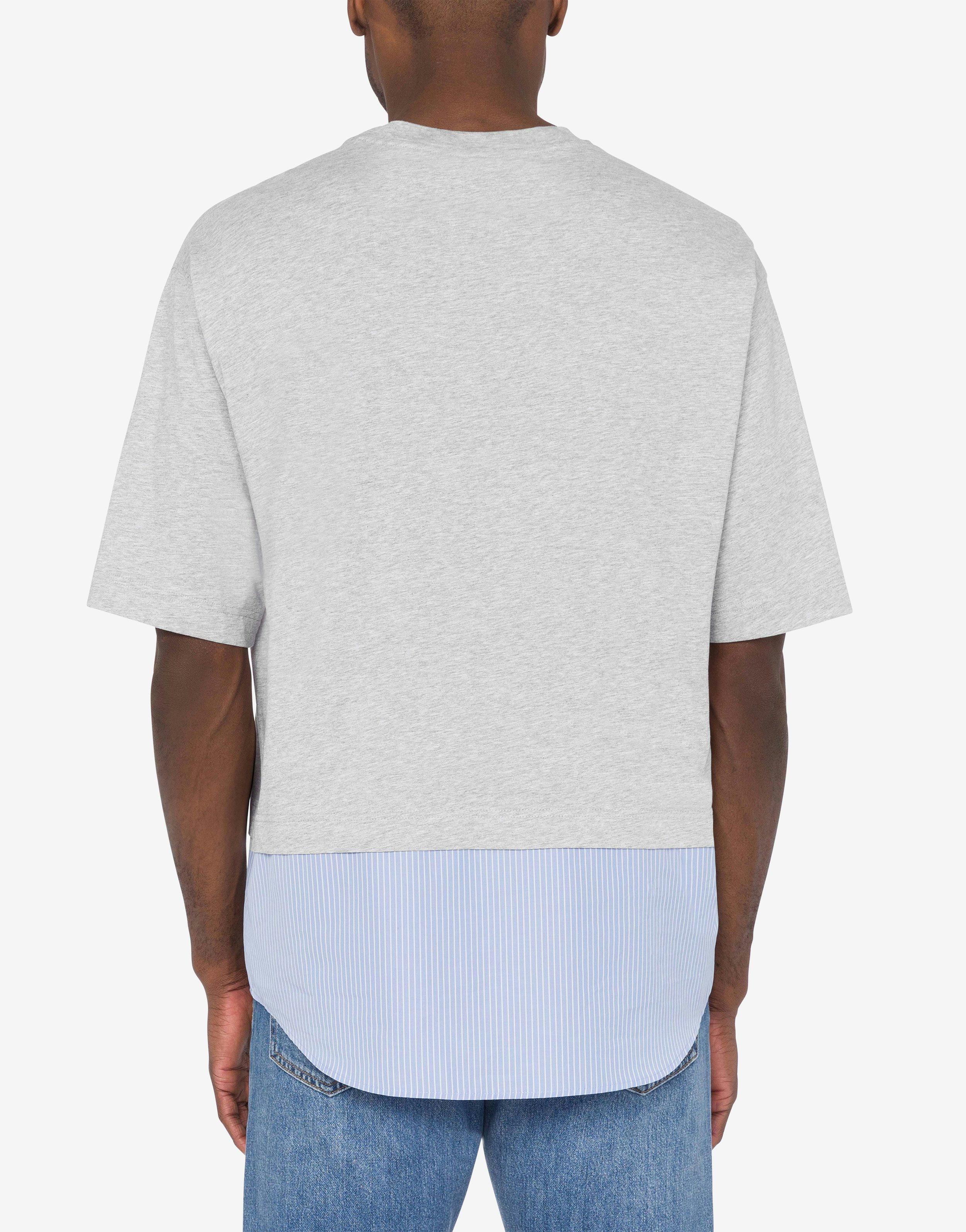 T-SHIRT WITH STRIPED HEM - 3