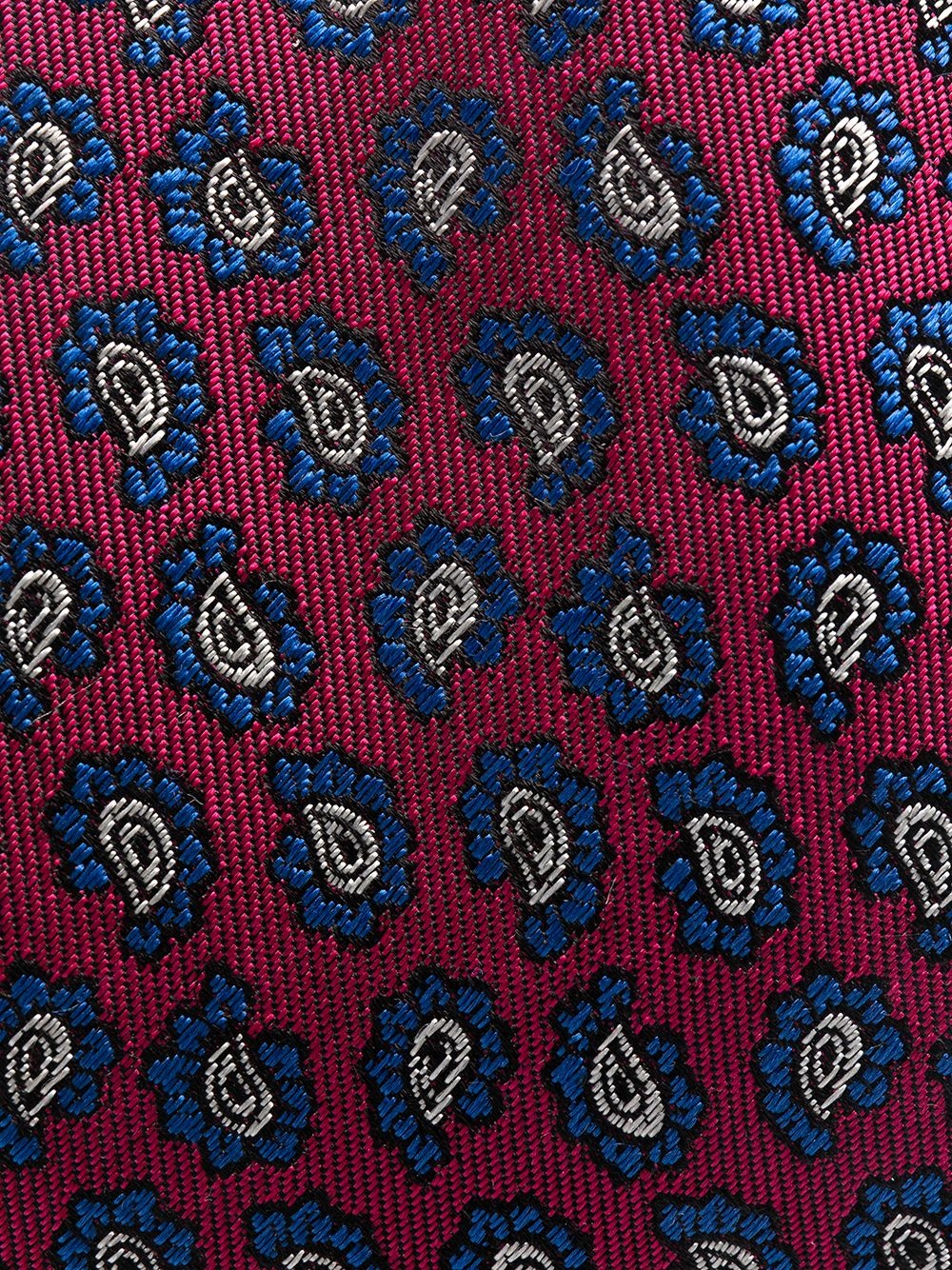 paisley print silk tie - 2