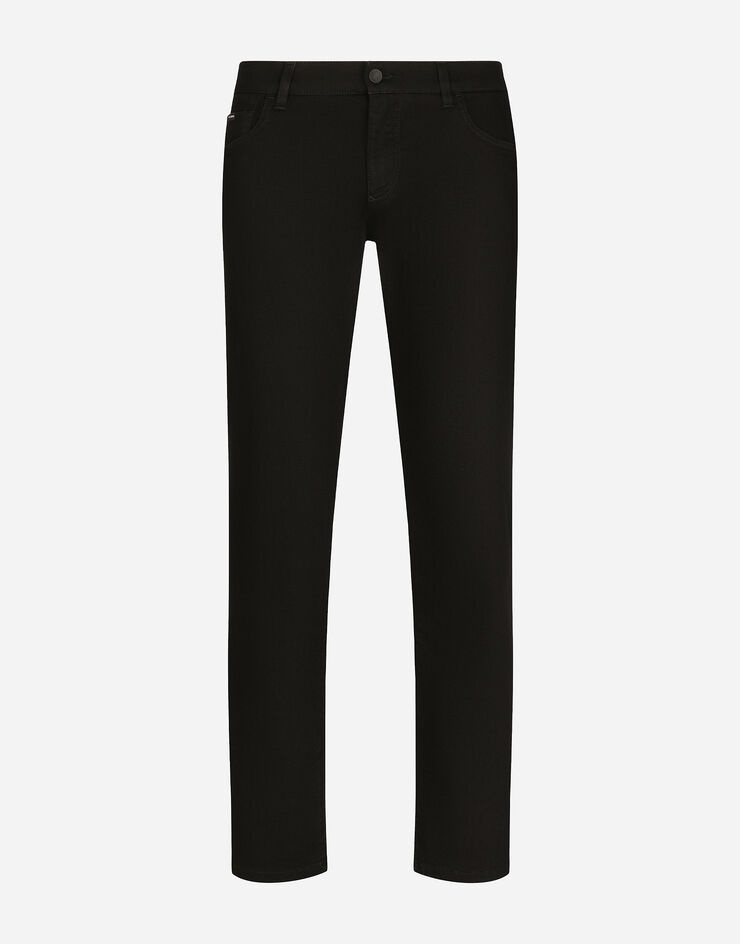 Black slim-fit stretch jeans - 3