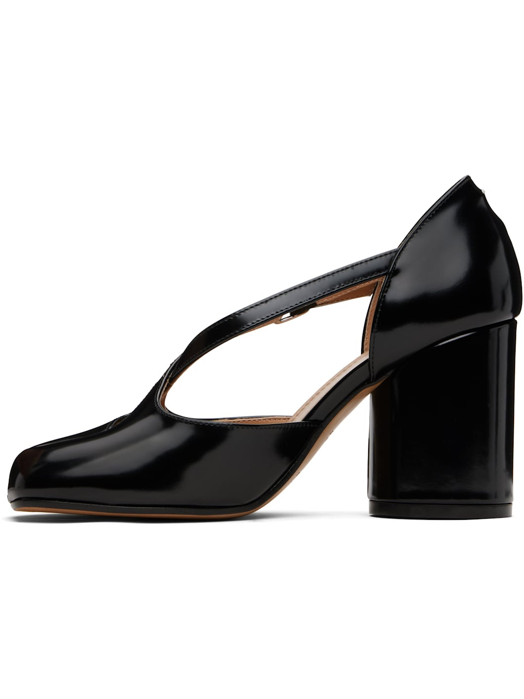 Black Tabi Pump Heeled Sandals - 3
