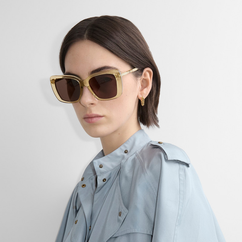 Burberry Tubular Check Square Sunglasses​ outlook