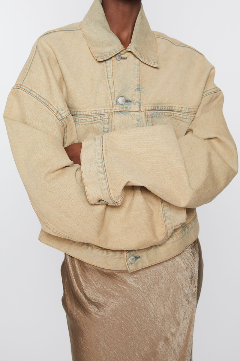 Denim jacket - Oversized cropped fit - Light Sand 6