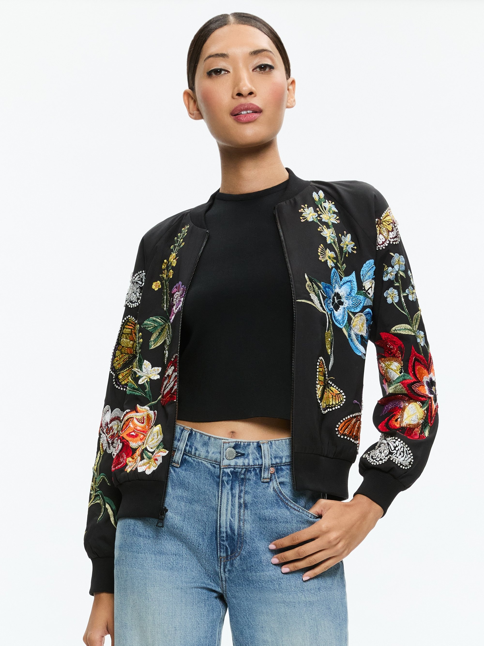 FELISA EMBELLISHED VARSITY JACKET - 2