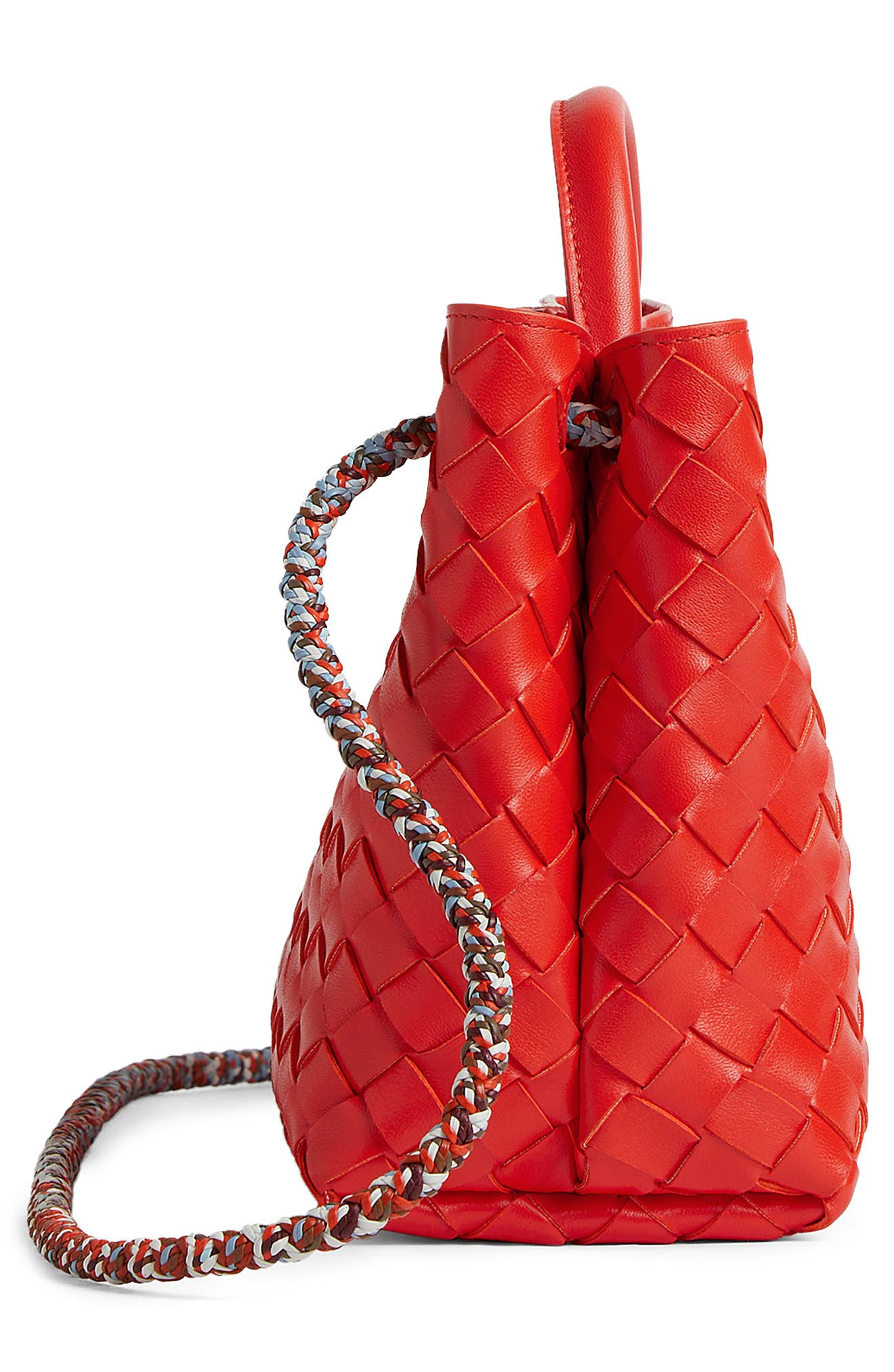 Bottega Veneta Small Andiamo Intrecciato Leather Shoulder Bag in 8562 Cherry T/Mult-Mb-C.t at Nordst - 6