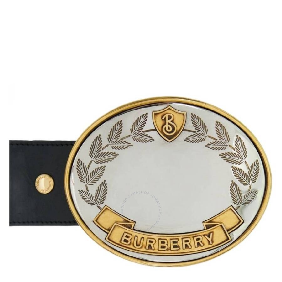 【 Burberry 】Oak Leaf Crest レザーベルト／ 8061808 Burberry Oak Leaf Crest Leather Belt, Size Medium 8061808