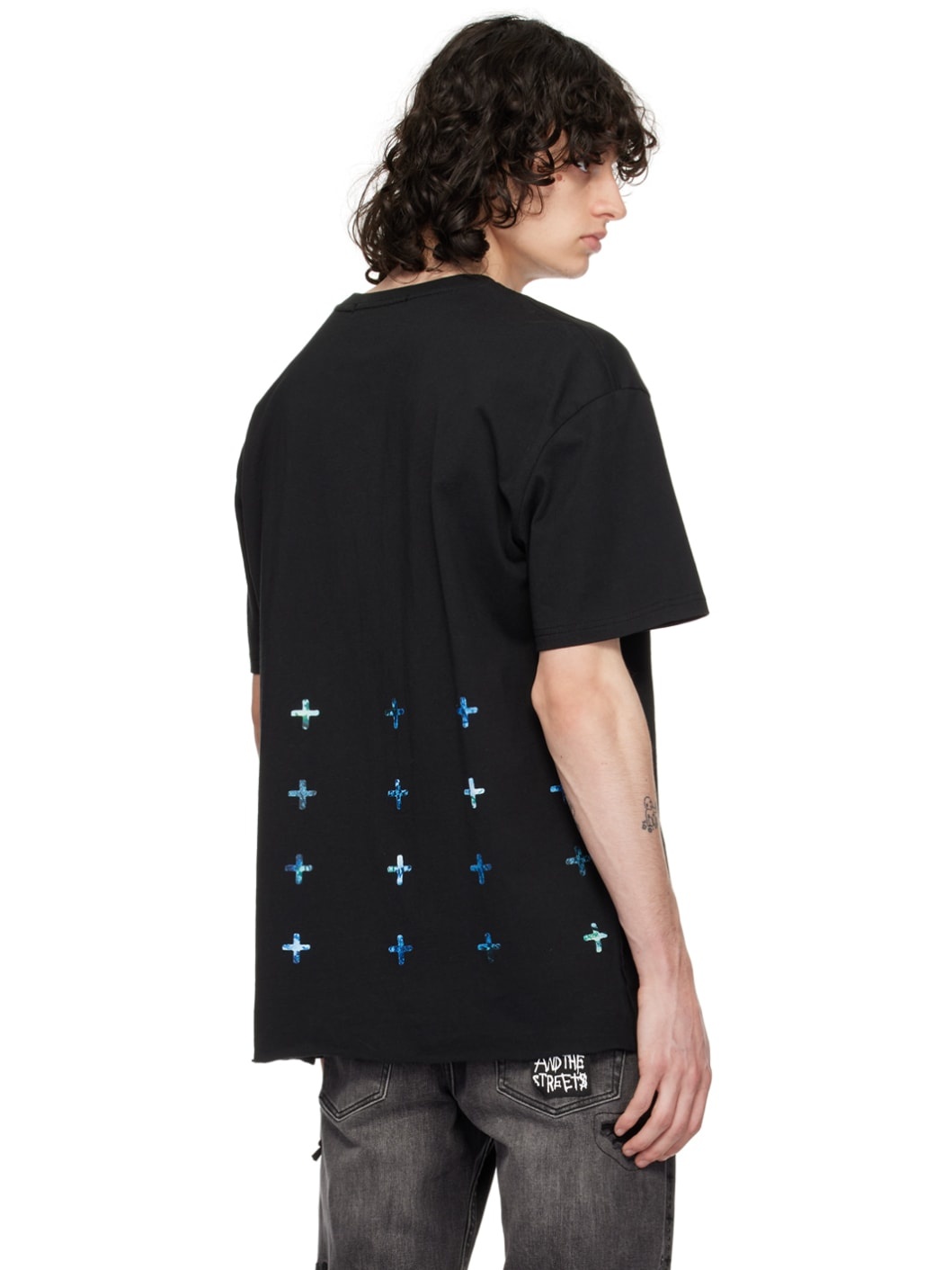 Black Space Palm Biggie T-Shirt - 3