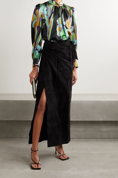 Dries Van Noten Floral-print silk-satin blouse outlook