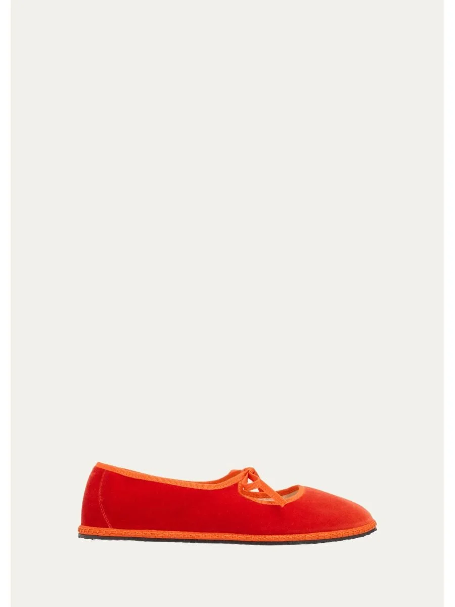 Brigitte Velvet Mary Janes - 1