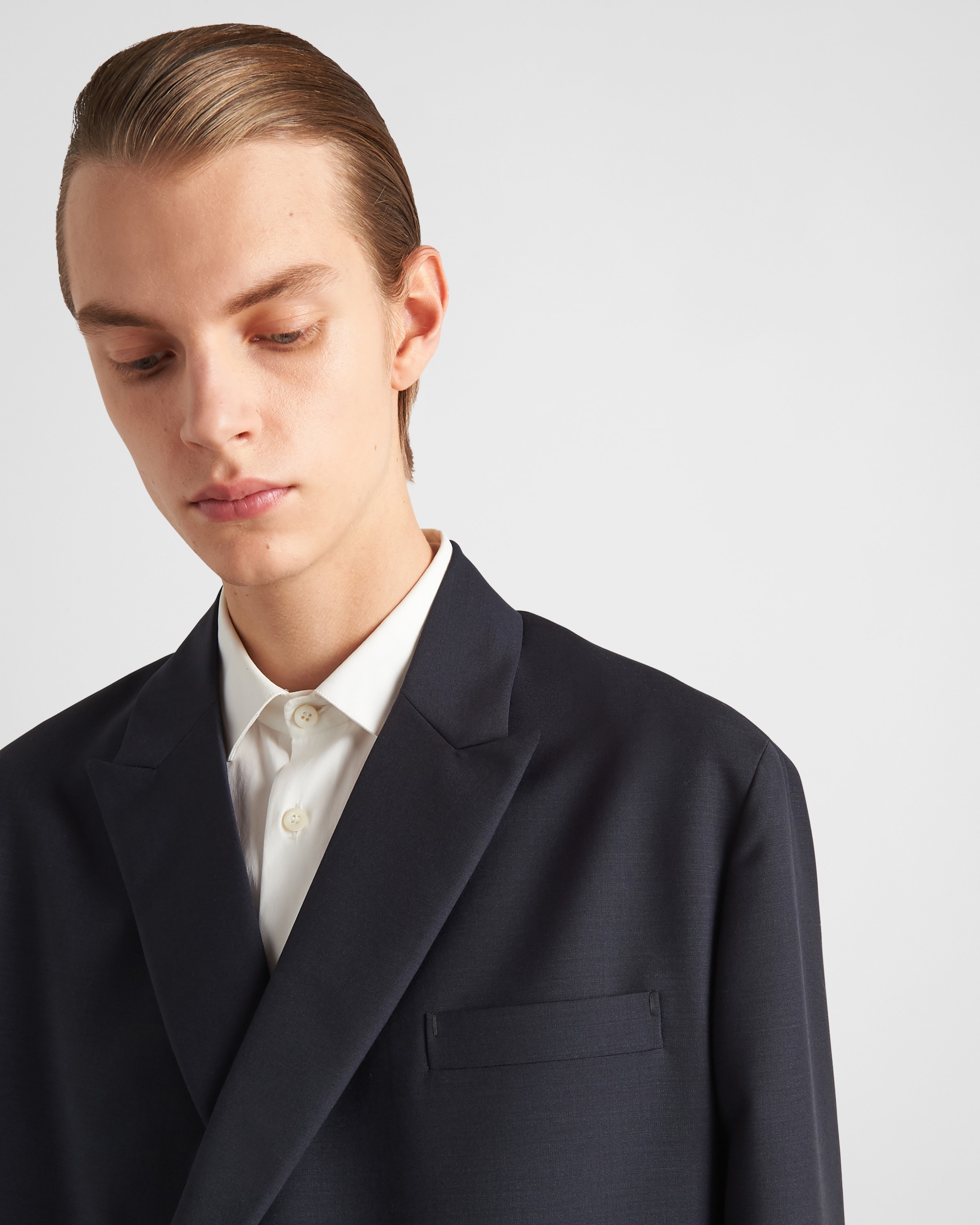 Double-breasted mohair wool jacket - 3