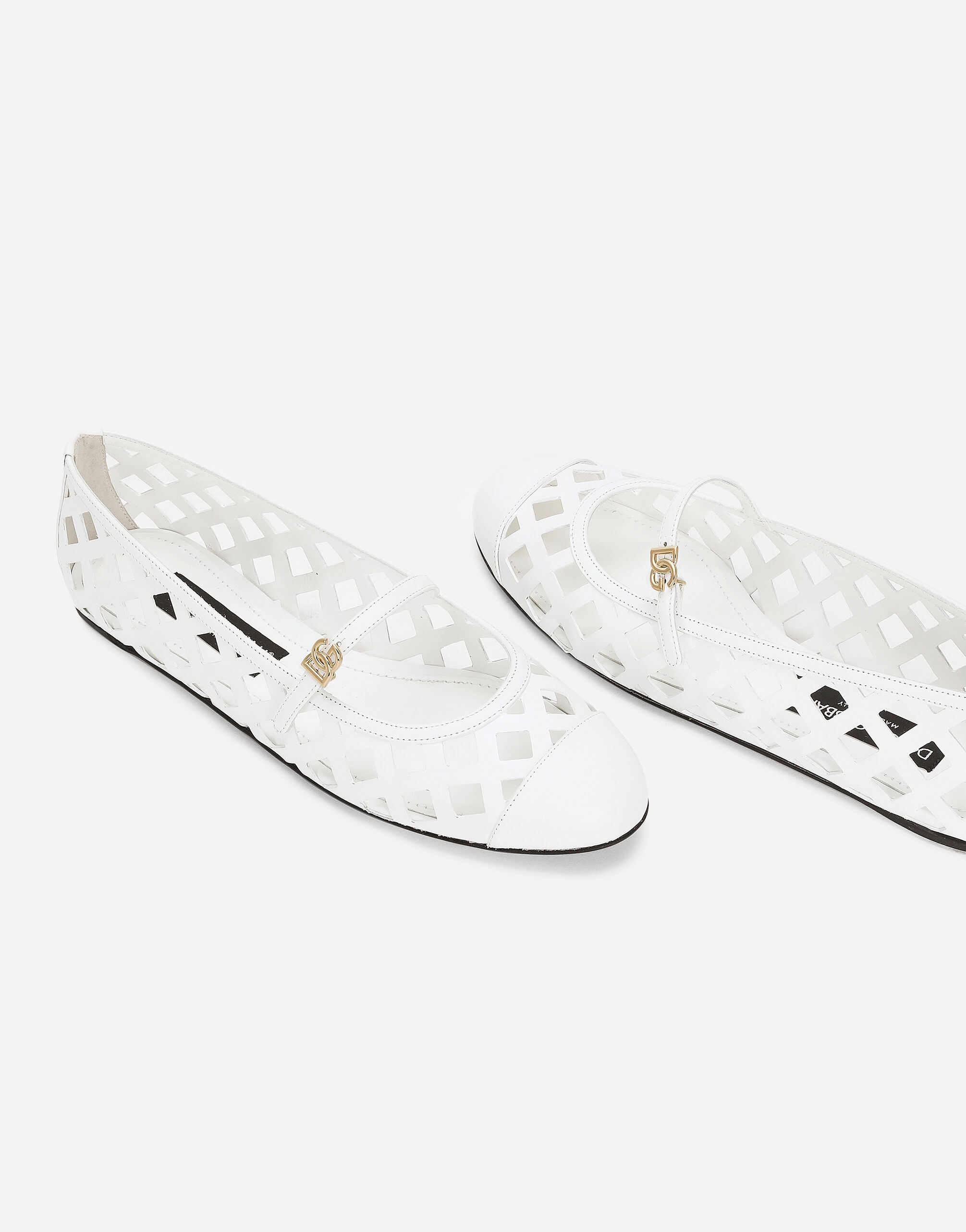 Openwork calfskin ballet flats - 5