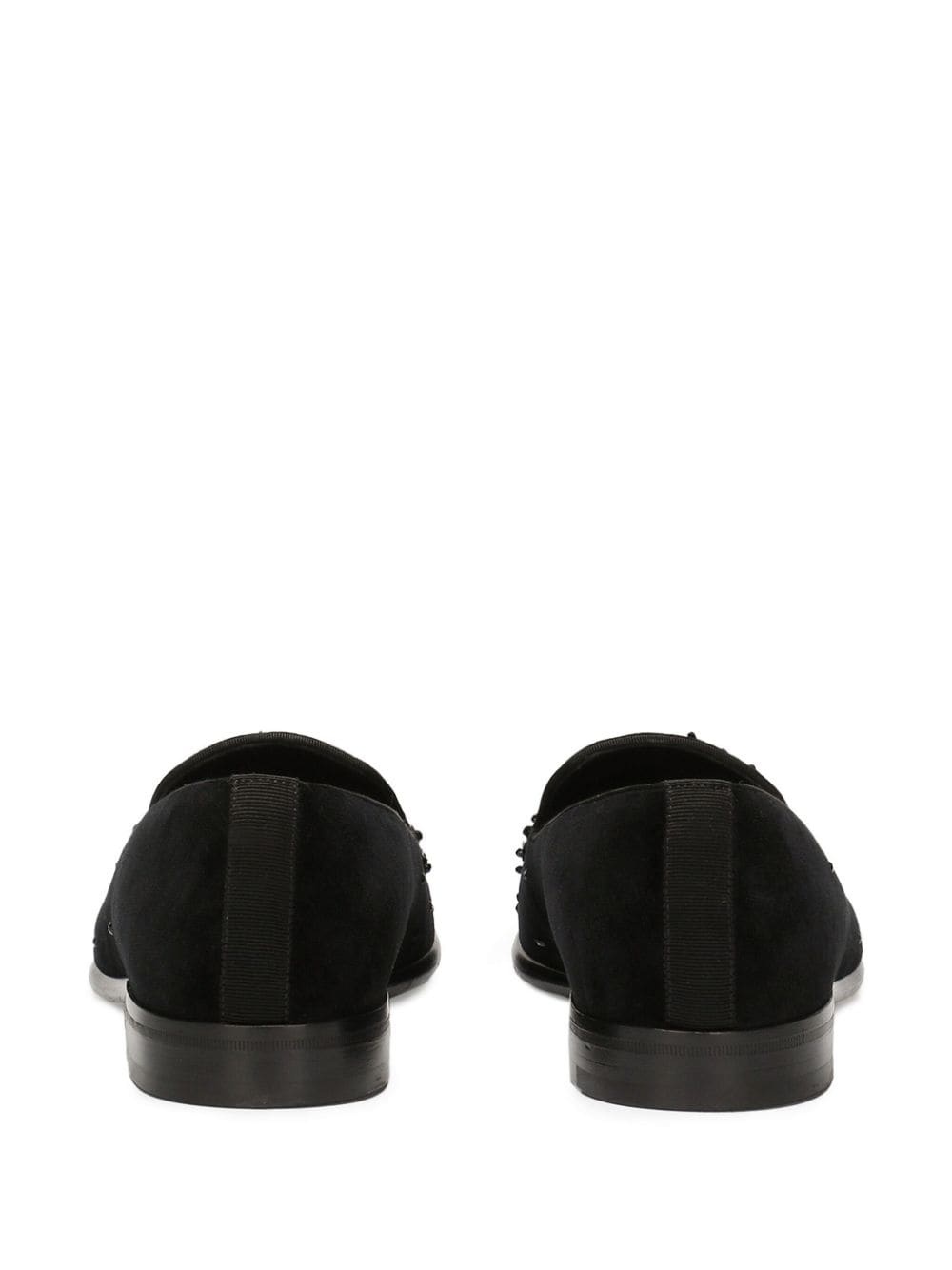 crystal-embellished velvet slippers - 3