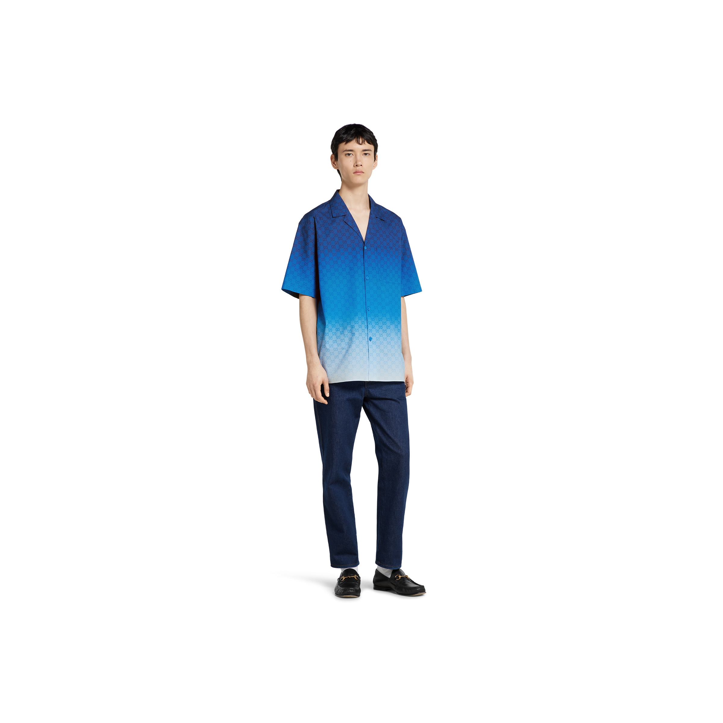 Printed cotton poplin bowling shirt - 2