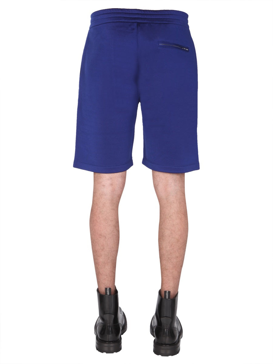 Alexander Mcqueen Men Shorts With Embroidered Logo - 4