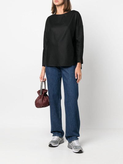Aspesi wide-neck long-sleeved blouse outlook