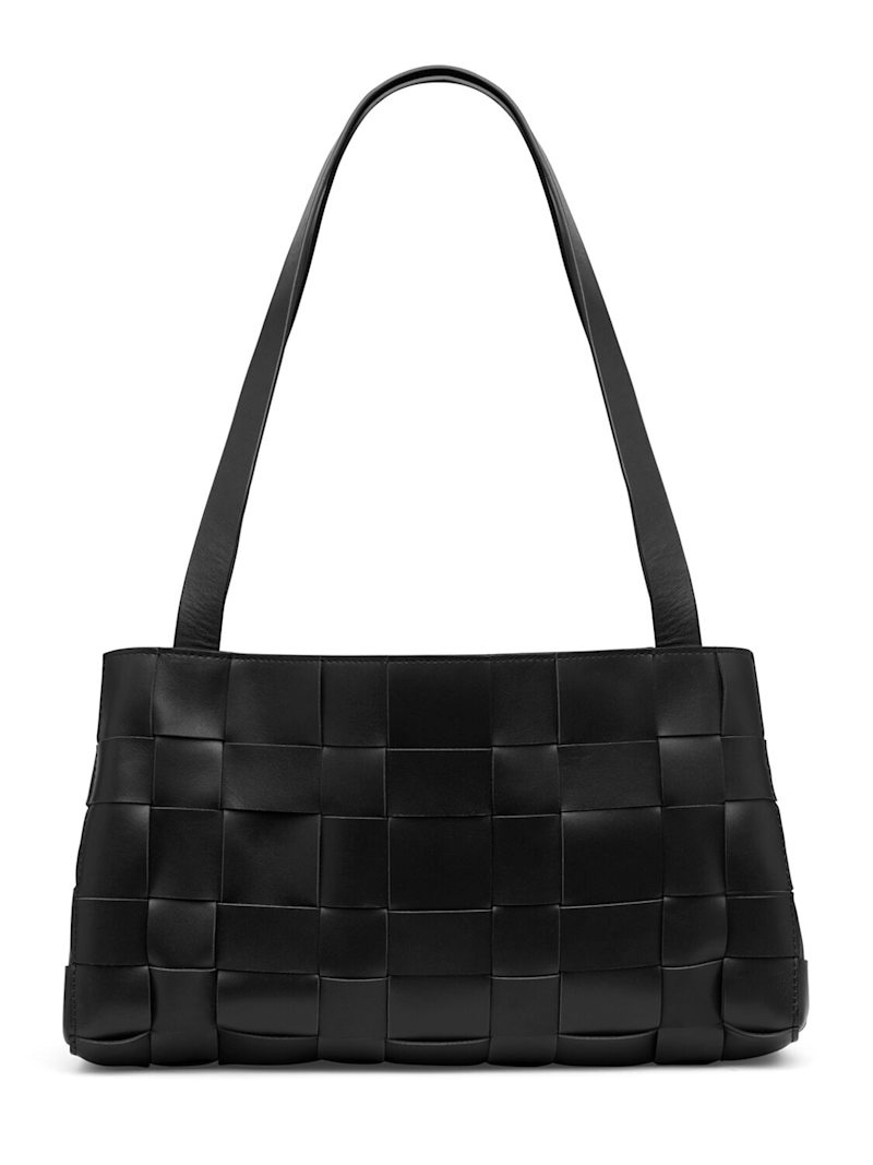 Slim woven leather shoulder bag - 1