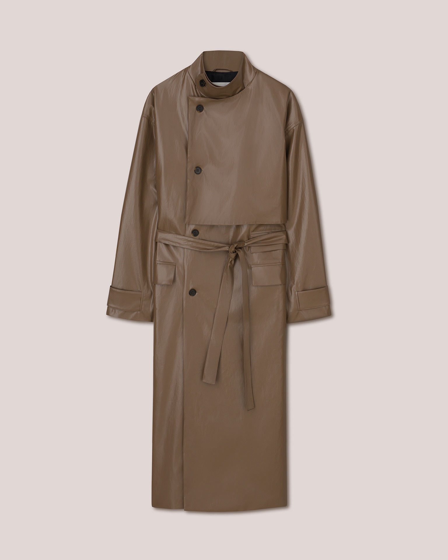 DEZO - Asymmetric trench coat - Brown - 1