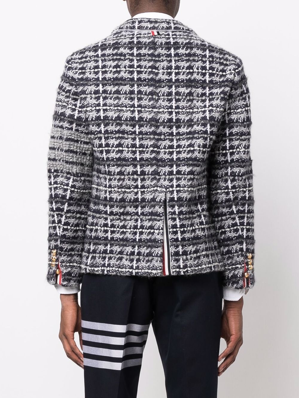 tweed single-breasted blazer - 4
