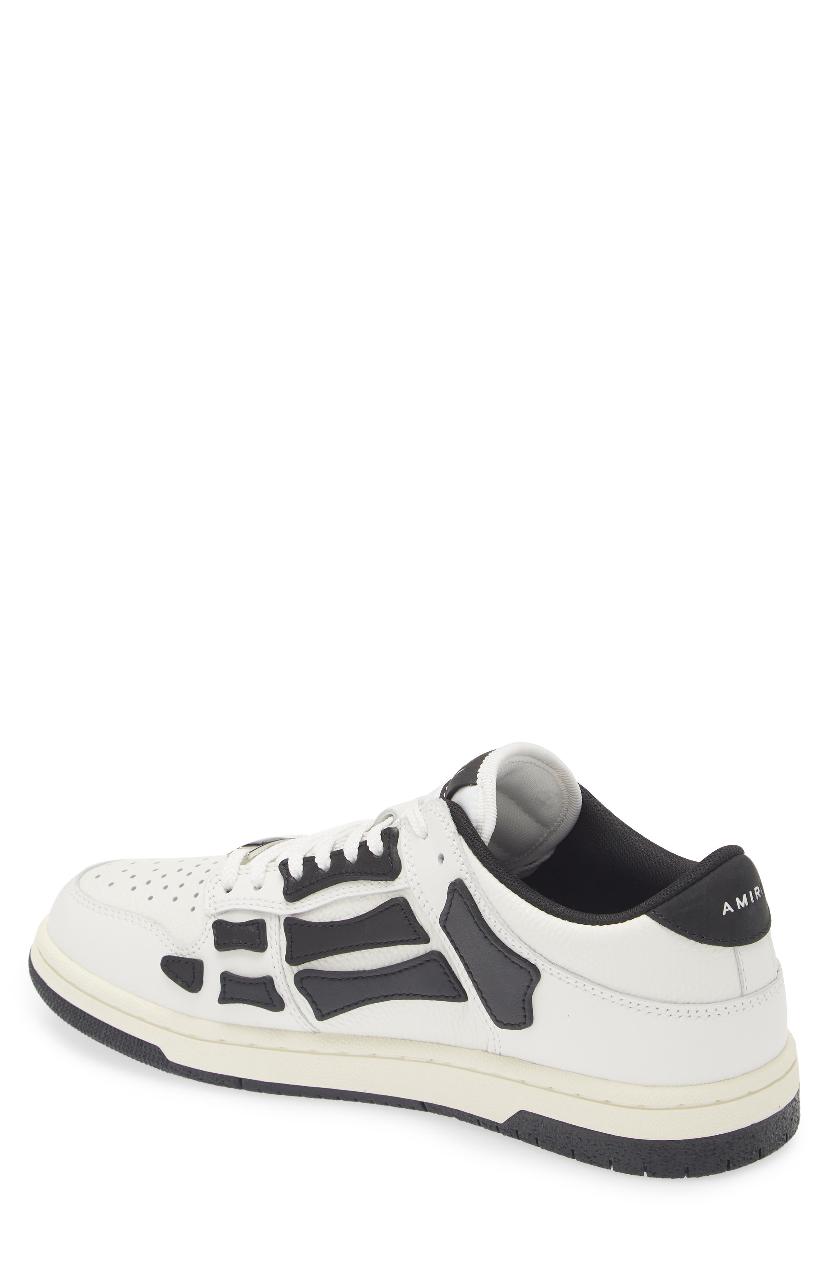 AMIRI Skel Low Top Sneaker in White/Black at Nordstrom - 2