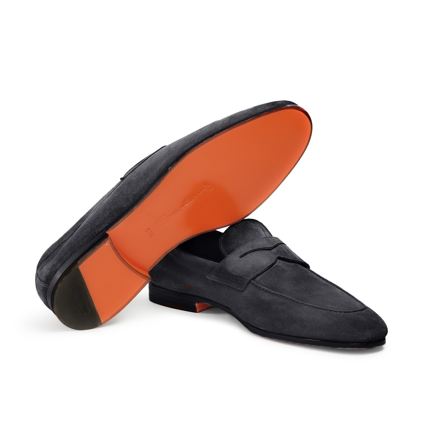 Men’s blue suede penny loafer - 4