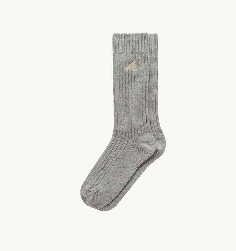 UNISEX RIBBED EMBROIDERED LOGO SOCK 1
