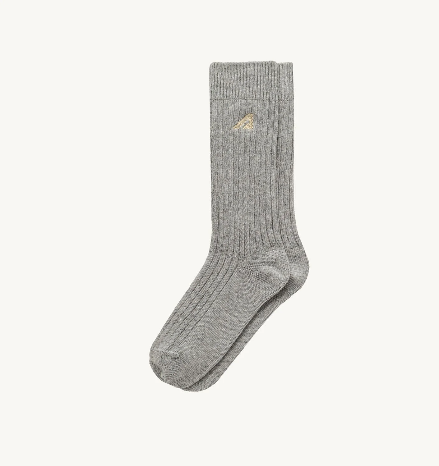UNISEX RIBBED EMBROIDERED LOGO SOCK - 1