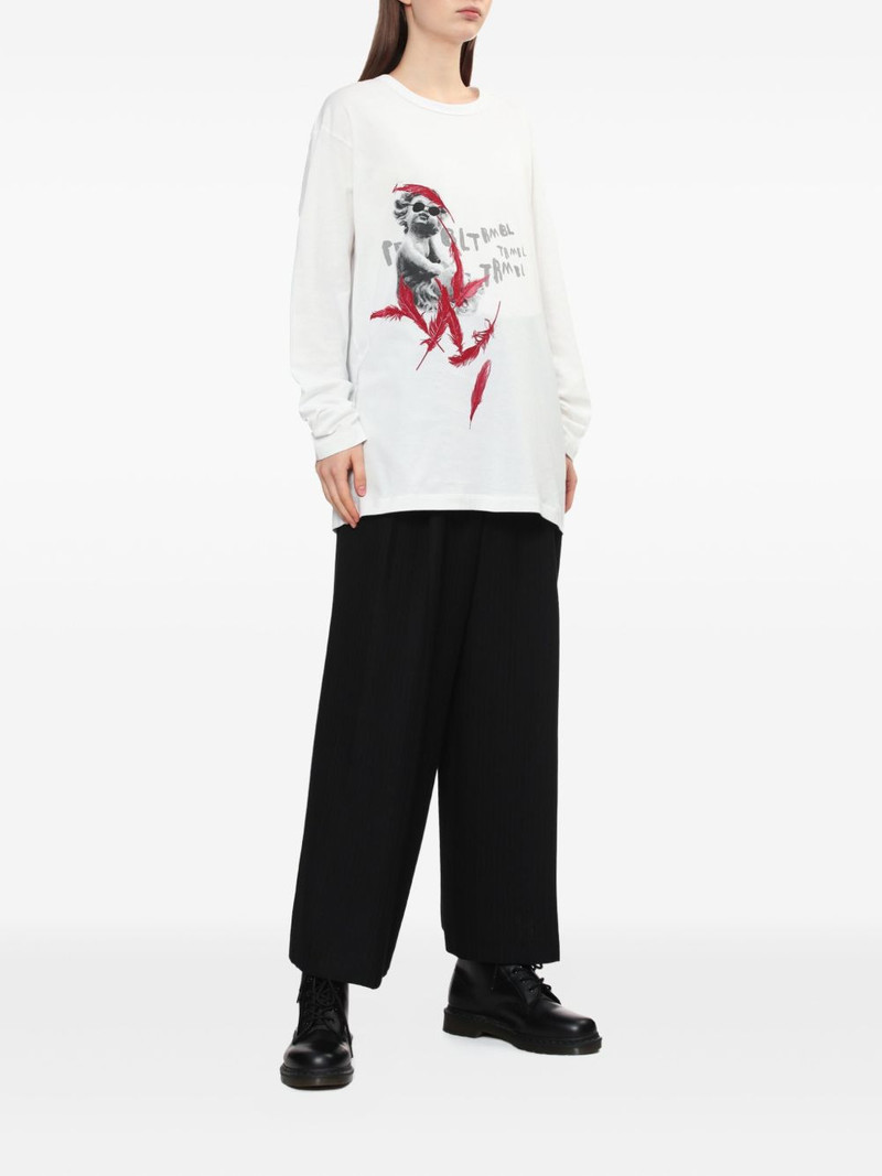 Y's cherub-print long-sleeve T-shirt outlook