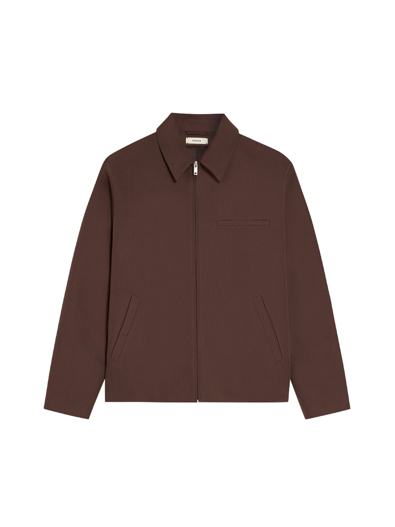 Mens Organic Cotton Harrington Jacket - Chestnut Brown 1
