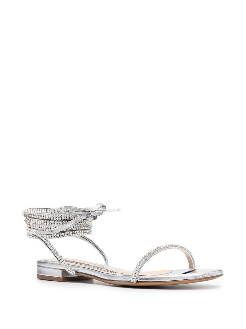 Amina crystal-embellished leather sandals - 2