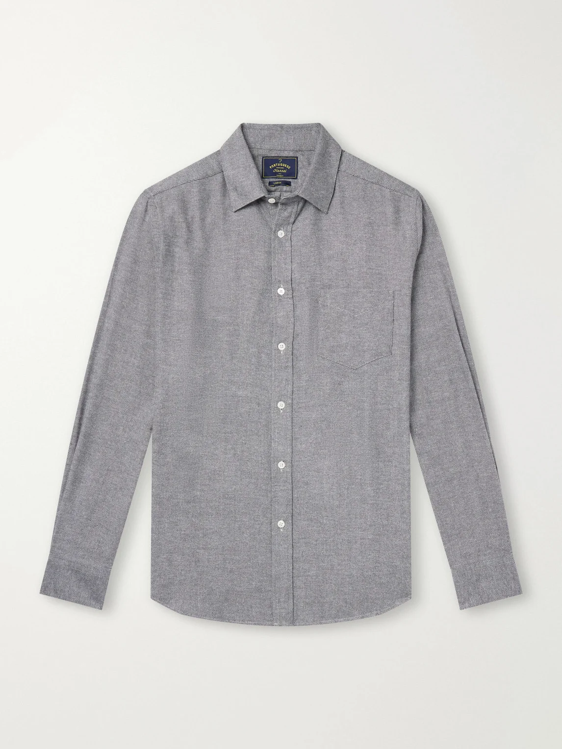 Espiga Herringbone Cotton-Flannel Shirt - 1